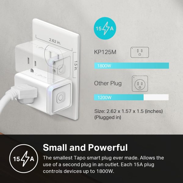 Kasa Smart Plug HS103P4, Smart Home Wi-Fi Outlet Works with Alexa, Echo, Google Home & IFTTT, No Hub Required, Remote Control, 15 Amp, UL Certified, 4-Pack, White - Image 22