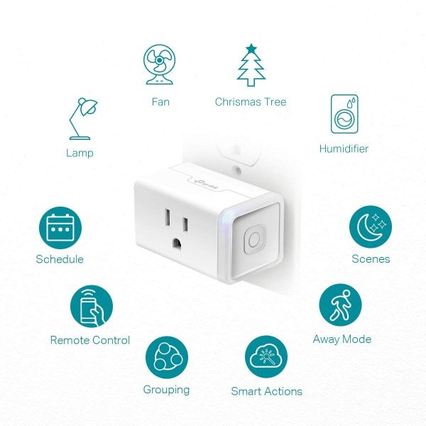 Kasa Smart Plug HS103P4, Smart Home Wi-Fi Outlet Works with Alexa, Echo, Google Home & IFTTT, No Hub Required, Remote Control, 15 Amp, UL Certified, 4-Pack, White - Image 4