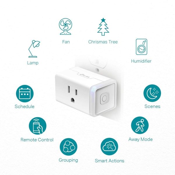 Kasa Smart Plug HS103P4, Smart Home Wi-Fi Outlet Works with Alexa, Echo, Google Home & IFTTT, No Hub Required, Remote Control, 15 Amp, UL Certified, 4-Pack, White - Image 12