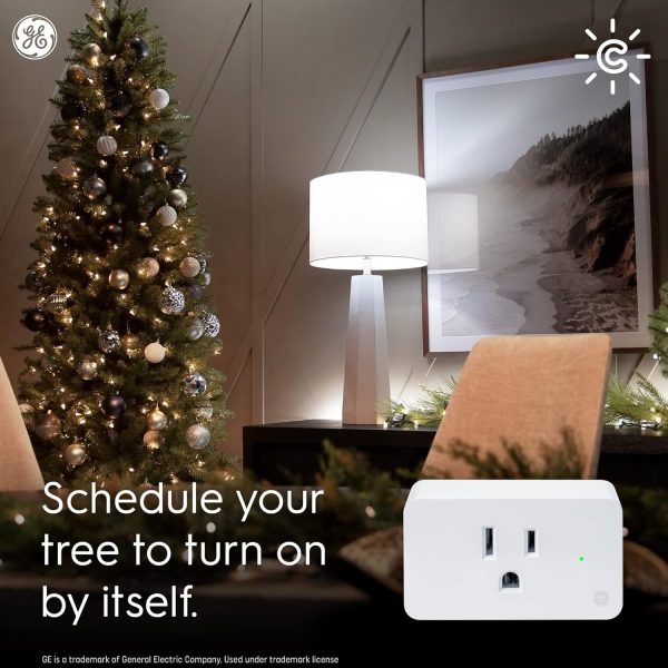 GE CYNC Indoor Smart Plug, Matter Compatible, Bluetooth and Wi-Fi Outlet Socket, Compatible with Alexa and Google Home, Voice Control Outlet (3 Pack) - Image 14