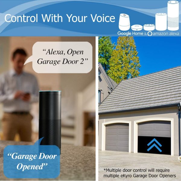 Smart Garage Door Opener - Universal WiFi Remote Controller Compatible with Alexa, Google Home, iPhone, Siri, Android, Door Left Open Alert, Door Security Systems, Updated Model - Image 3