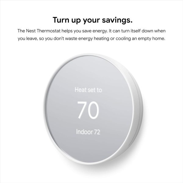 Google Nest Thermostat - Smart Thermostat for Home - Programmable Wifi Thermostat - Snow - Image 3