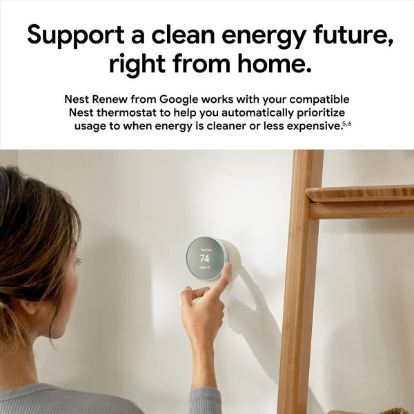 Google Nest Thermostat - Smart Thermostat for Home - Programmable Wifi Thermostat - Snow - Image 7