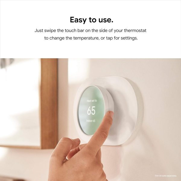 Google Nest Thermostat - Smart Thermostat for Home - Programmable Wifi Thermostat - Snow - Image 8