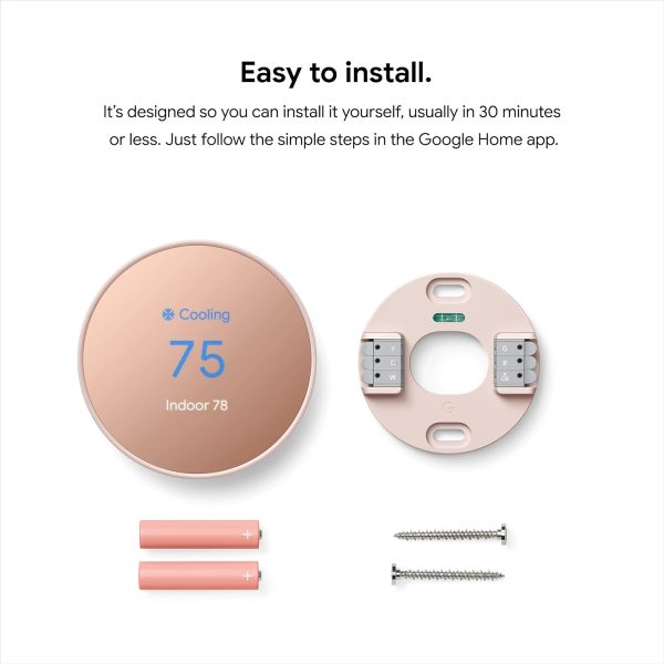 Google Nest Thermostat - Smart Thermostat for Home - Programmable Wifi Thermostat - Snow - Image 17