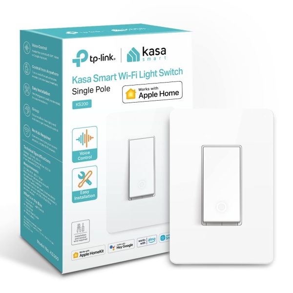 Kasa Apple HomeKit Smart Light Switch KS200P3, Single Pole, Neutral Wire Required, 2.4GHz Wi-Fi Light Switch Works with Siri, Alexa and Google Home, UL Certified, No Hub Required, White, 3-Pack - Image 9