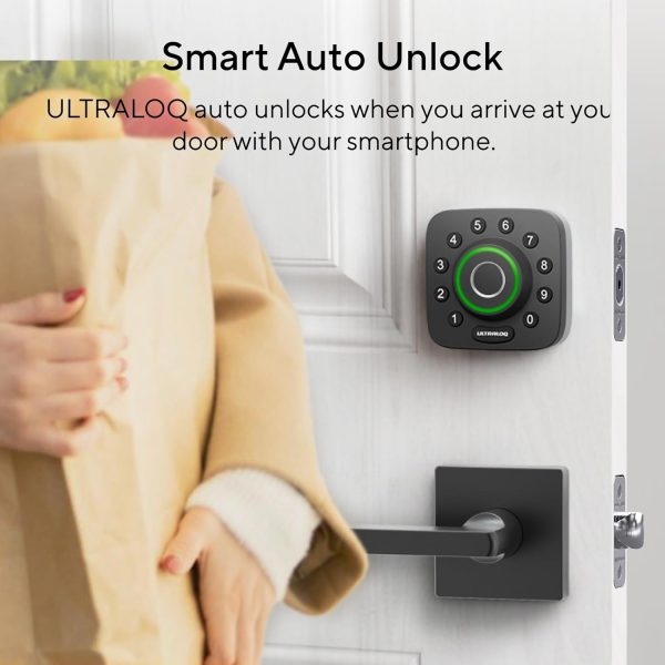 ULTRALOQ U-Bolt Pro Smart Lock, Keyless Entry Door Lock via Bluetooth, Smartphone, Fingerprint ID, Anti-peep Keypad, Auto Unlock, Smart Lock for Front Door, Smart Deadbolt Lock, IP65 Waterproof - Image 8