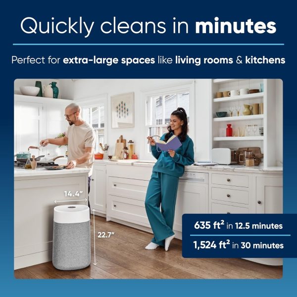 BLUEAIR Air Purifiers for Large Rooms, Cleans 3,048 Sqft In One Hour, HEPASilent Smart Air Cleaner For Home, Pets, Allergies, Virus, Dust, Mold, Smoke - Blue Pure 211i Max - Image 4