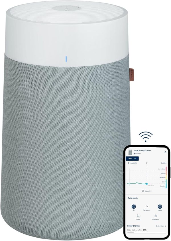 BLUEAIR Air Purifiers for Large Rooms, Cleans 3,048 Sqft In One Hour, HEPASilent Smart Air Cleaner For Home, Pets, Allergies, Virus, Dust, Mold, Smoke - Blue Pure 211i Max - Image 20