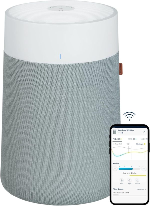 BLUEAIR Air Purifiers for Large Rooms, Cleans 3,048 Sqft In One Hour, HEPASilent Smart Air Cleaner For Home, Pets, Allergies, Virus, Dust, Mold, Smoke - Blue Pure 211i Max - Image 28