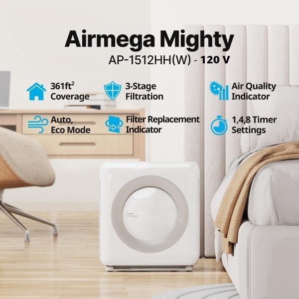 Coway Airmega AP-1512HHS App-Enabled Smart Technology, Compatible with Amazon Alexa True HEPA Air Purifier, Black/Bronze - Image 14