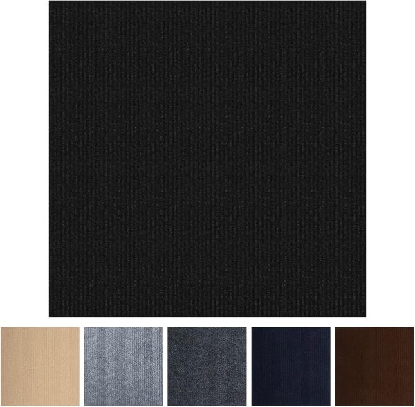 Carpet Tiles Peel and Stick, Self Adhesive Carpet Floor Tile 10 Tiles/10 sq Ft Anti-Slip Squares Soft Padded Carpet Tiles for Kitchen Bedrooms Indoor Outdoor12" x 12"