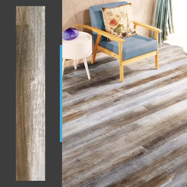 Art3d Peel and Stick Floor Tile Vinyl Wood Plank 36-Pack 54 Sq.Ft, Light Grey, Rigid Surface Hard Core Easy DIY Self-Adhesive Flooring - Image 25