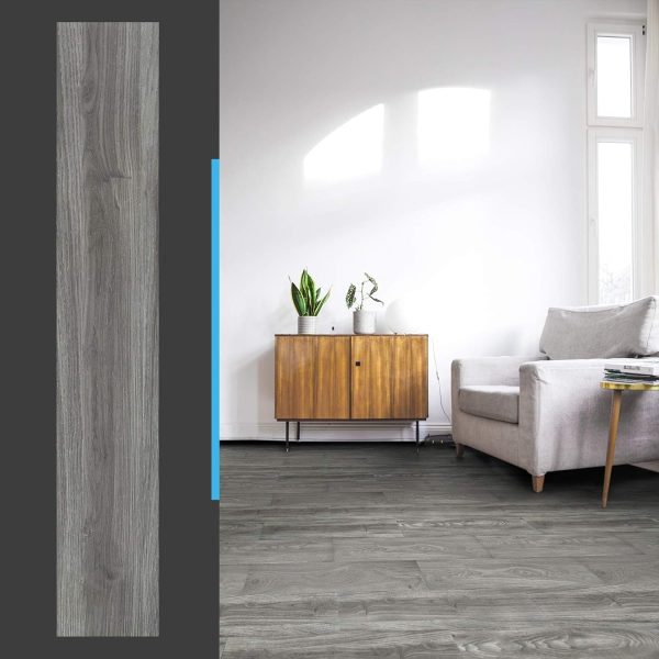 Art3d Peel and Stick Floor Tile Vinyl Wood Plank 36-Pack 54 Sq.Ft, Light Grey, Rigid Surface Hard Core Easy DIY Self-Adhesive Flooring - Image 55