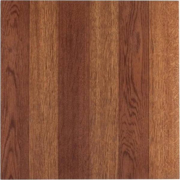 Tivoli Self Adhesive Vinyl Floor Tiles, 45 Tiles - 12" x 12", Medium Oak Plank-Look - Peel & Stick, DIY Flooring for Kitchen, Dining Room, Bedrooms, Basements & Bathrooms by Achim Home Decor