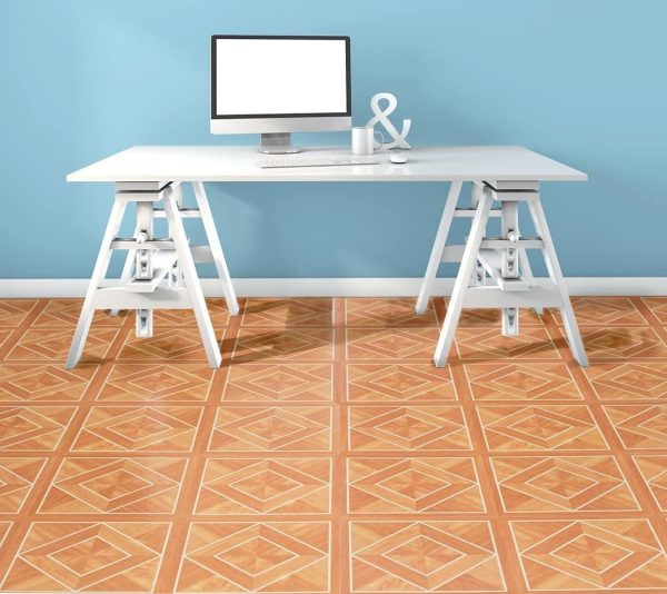 Tivoli Self Adhesive Vinyl Floor Tiles, 45 Tiles - 12" x 12", Medium Oak Plank-Look - Peel & Stick, DIY Flooring for Kitchen, Dining Room, Bedrooms, Basements & Bathrooms by Achim Home Decor - Image 26