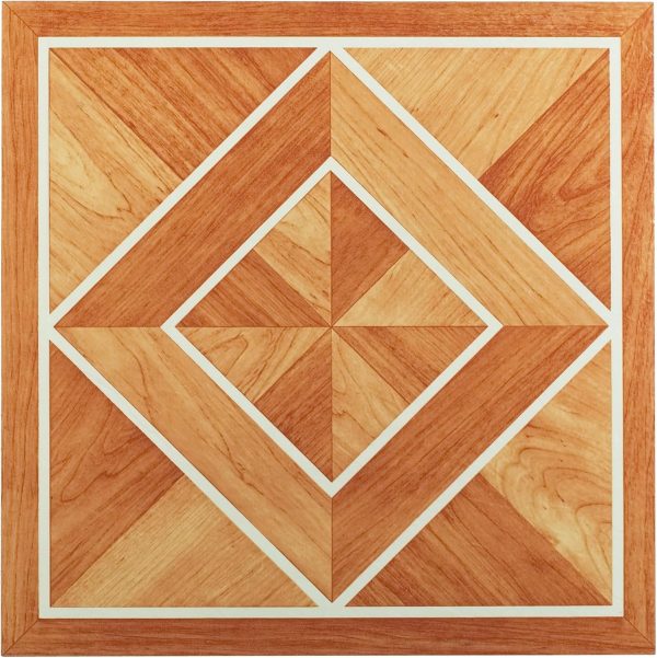 Tivoli Self Adhesive Vinyl Floor Tiles, 45 Tiles - 12" x 12", Medium Oak Plank-Look - Peel & Stick, DIY Flooring for Kitchen, Dining Room, Bedrooms, Basements & Bathrooms by Achim Home Decor - Image 40