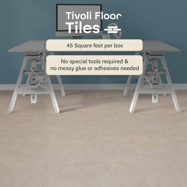 Tivoli Self Adhesive Vinyl Floor Tiles, 45 Tiles - 12" x 12", Medium Oak Plank-Look - Peel & Stick, DIY Flooring for Kitchen, Dining Room, Bedrooms, Basements & Bathrooms by Achim Home Decor - Image 49