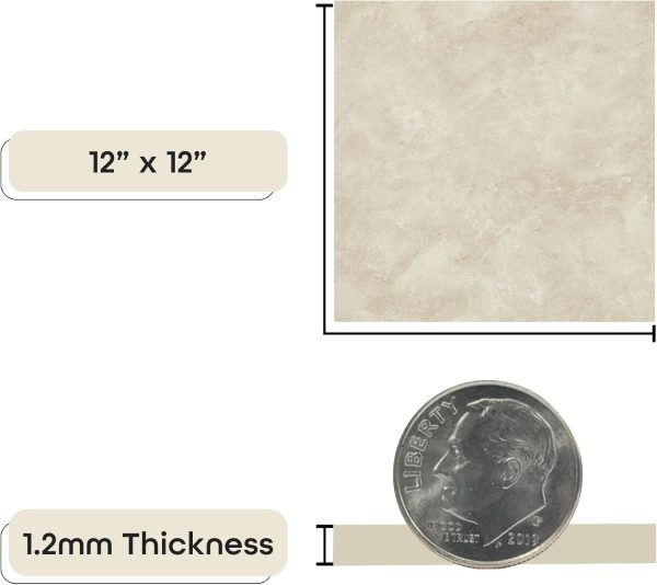 Tivoli Self Adhesive Vinyl Floor Tiles, 45 Tiles - 12" x 12", Medium Oak Plank-Look - Peel & Stick, DIY Flooring for Kitchen, Dining Room, Bedrooms, Basements & Bathrooms by Achim Home Decor - Image 50