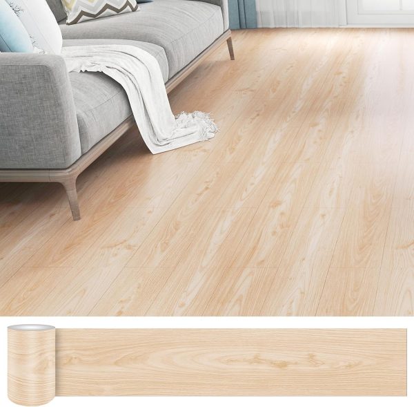 Waterproof Peel and Stick Floor Tile, 36 Pack 54 Sq.FtNO Sticky Residue LeftWood Plank Vinyl Tile Stickers, Self-Adhesive DIY Flooring Tiles for Bedroom, Living Room, Bathroom 36" x 6"Dustgray - Image 10