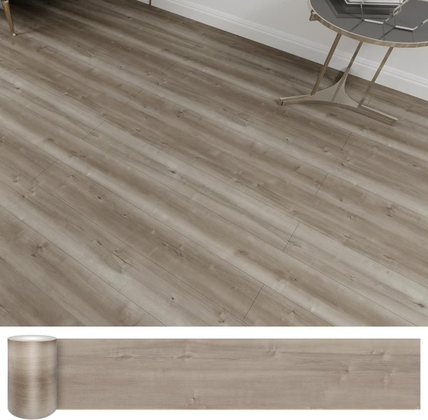 Waterproof Peel and Stick Floor Tile, 36 Pack 54 Sq.FtNO Sticky Residue LeftWood Plank Vinyl Tile Stickers, Self-Adhesive DIY Flooring Tiles for Bedroom, Living Room, Bathroom 36" x 6"Dustgray - Image 27