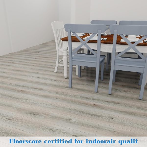 Waterproof Peel and Stick Floor Tile, 36 Pack 54 Sq.FtNO Sticky Residue LeftWood Plank Vinyl Tile Stickers, Self-Adhesive DIY Flooring Tiles for Bedroom, Living Room, Bathroom 36" x 6"Dustgray - Image 35