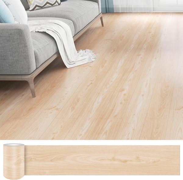 Waterproof Peel and Stick Floor Tile, 36 Pack 54 Sq.FtNO Sticky Residue LeftWood Plank Vinyl Tile Stickers, Self-Adhesive DIY Flooring Tiles for Bedroom, Living Room, Bathroom 36" x 6"Dustgray - Image 64