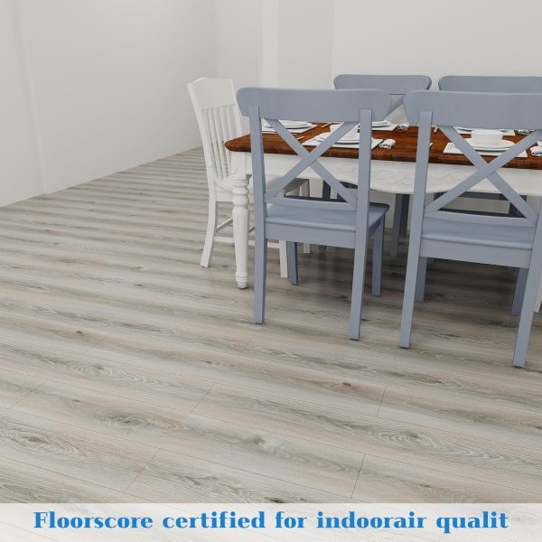 Waterproof Peel and Stick Floor Tile, 36 Pack 54 Sq.FtNO Sticky Residue LeftWood Plank Vinyl Tile Stickers, Self-Adhesive DIY Flooring Tiles for Bedroom, Living Room, Bathroom 36" x 6"Dustgray - Image 127