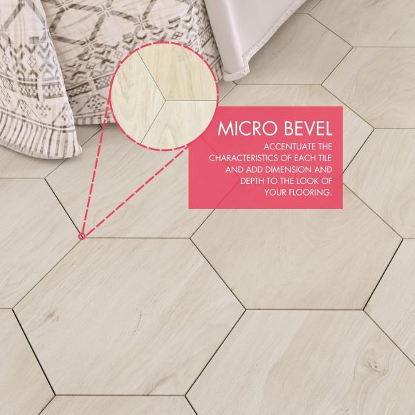 BaseCore HEX Hexagon Vinyl Flooring Gray 5.75" DIY Self Adhesive Textured Modern Floor Tile Peel & Stick Tile (36pcs/21.5sqft per case) - Image 31