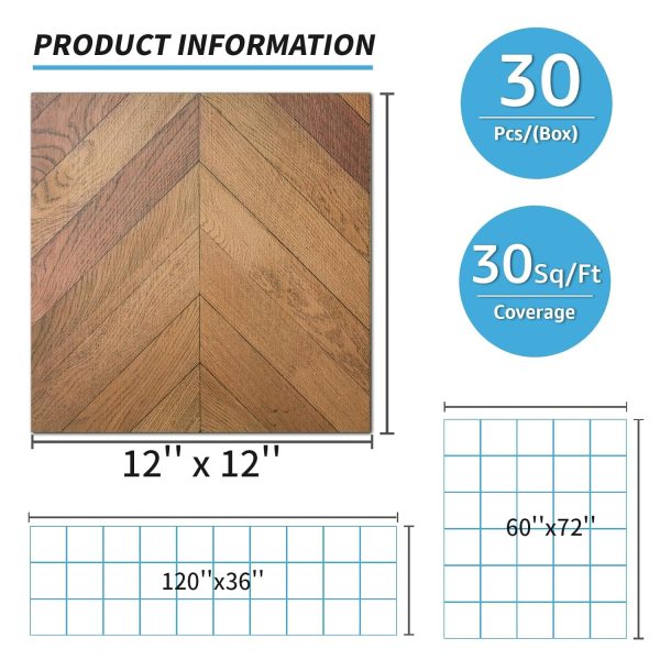 Art3d Peel and Stick Vinyl Floor Tiles 30-Pack 12 x 12 inch, Self Adhesive Waterproof Flooring Wood Planks for Kitchen, Dining Room, Bedrooms, Cover 30 Sq. Ft, Taupe Ash - Image 21