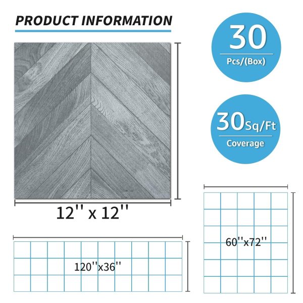 Art3d Peel and Stick Vinyl Floor Tiles 30-Pack 12 x 12 inch, Self Adhesive Waterproof Flooring Wood Planks for Kitchen, Dining Room, Bedrooms, Cover 30 Sq. Ft, Taupe Ash - Image 28