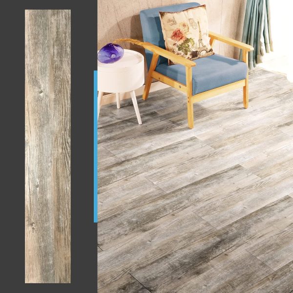 Art3d 36-pack 54 Sq.ft Peel and Stick Floor Tiles Vinyl Plank Flooring Wood Look, Adhesive and Waterproof Tile Sticker for Bedroom, Living Room, Kitchen, RV in Old Wood - Image 10