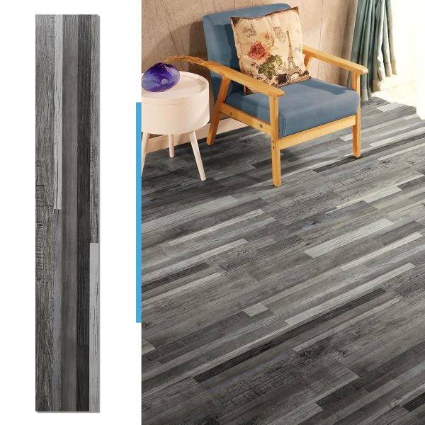 Art3d 36-pack 54 Sq.ft Peel and Stick Floor Tiles Vinyl Plank Flooring Wood Look, Adhesive and Waterproof Tile Sticker for Bedroom, Living Room, Kitchen, RV in Old Wood - Image 29