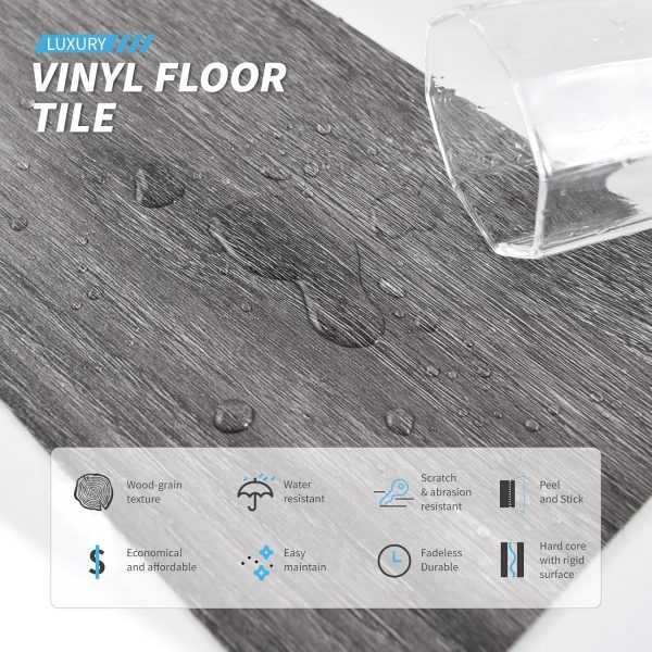 Art3d 36-pack 54 Sq.ft Peel and Stick Floor Tiles Vinyl Plank Flooring Wood Look, Adhesive and Waterproof Tile Sticker for Bedroom, Living Room, Kitchen, RV in Old Wood - Image 39