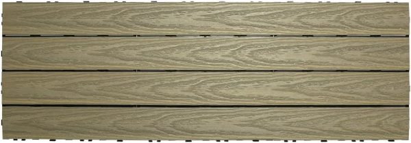 UltraShield Naturale 1 ft. x 3 ft. Quick Deck Composite Outdoor Deck Tile in Icelandic Smoke White (15 sq. ft. per Box) - Image 4