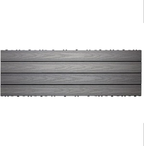 UltraShield Naturale 1 ft. x 3 ft. Quick Deck Composite Outdoor Deck Tile in Icelandic Smoke White (15 sq. ft. per Box) - Image 10