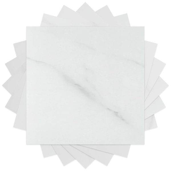 WESTICK Peel and Stick Floor Tile 12 x 12 Inch 20 Pcs White Marble Adhesive Vinyl Flooring Bathroom Self Stick on Floor Tiles Linoleum Laminate Sheets for Bedroom - Image 15