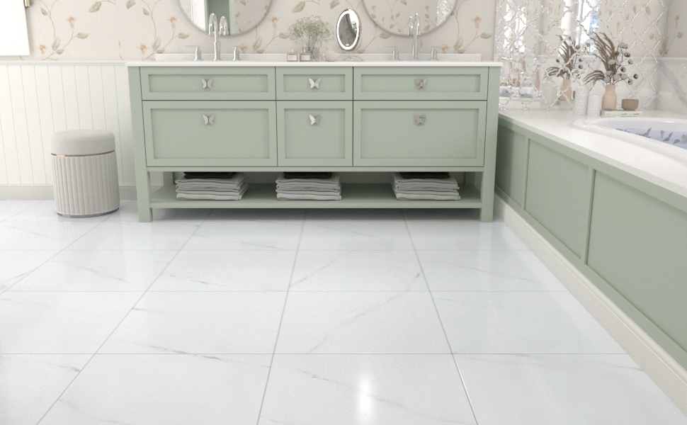 Peel and stick floor tile