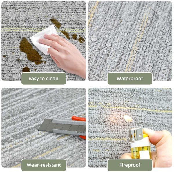 36 Pieces Vinyl Flooring Peel and Stick Floor Tile Self Adhesive Flooring Tiles 12" x 12" DIY Flooring for Office Kitchen Living Room - Image 5