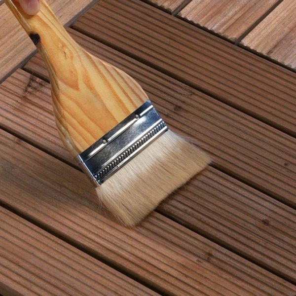 Yaheetech 27PCS Interlocking Patio Deck Tiles Outdoor Flooring for Garden Poolside Fir Wood Indoor Natural Wood - Image 18